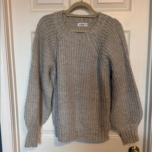 Light Gray Bell sleeved Sweater